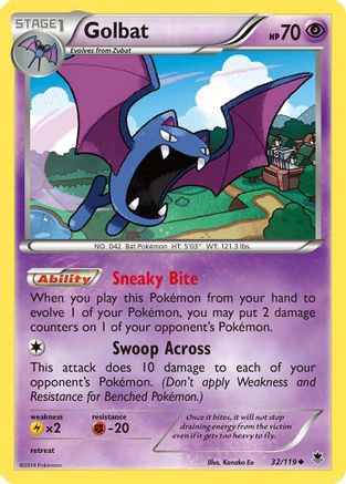Golbat 032  XY  Phantom Forces - Uncommon