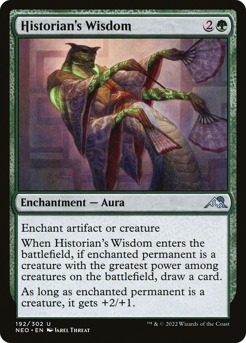 Historian's Wisdom (NEO-192) - Kamigawa: Neon Dynasty Foil