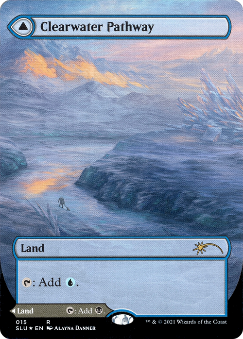 Clearwater Pathway (Borderless) (SLU-015) - Secret Lair: Ultimate Edition: (Showcase) (Borderless) Foil