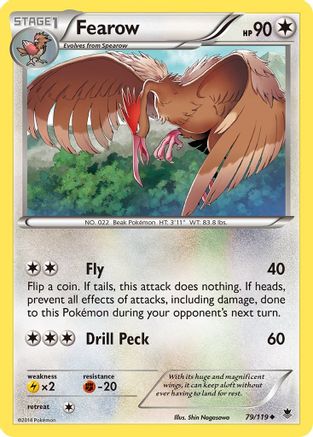 Fearow  - Reverse Holofoil XY  Phantom Forces - Uncommon
