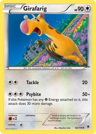 Girafarig  - Reverse Holofoil XY  Phantom Forces - Uncommon
