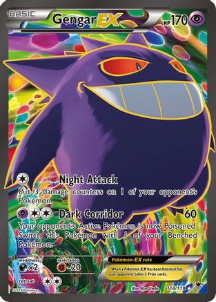 Gengar EX (114 Full Art) (114 Full Art) 114/119  - Holofoil XY  Phantom Forces - Ultra Rare
