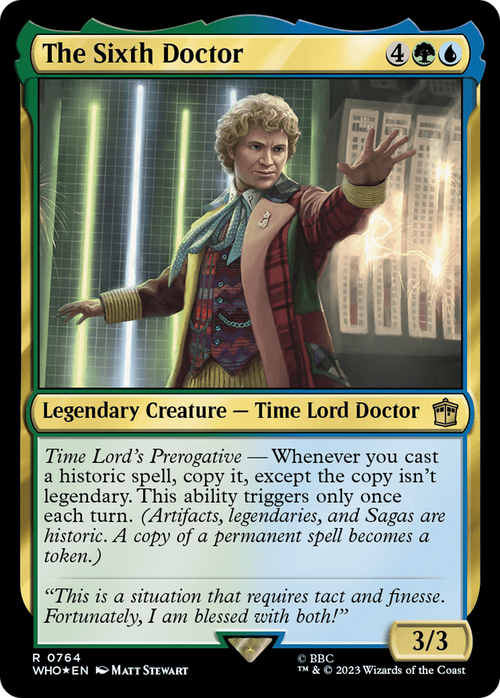 The Sixth Doctor (Surge Foil) (WHO-764) - Doctor Who Foil