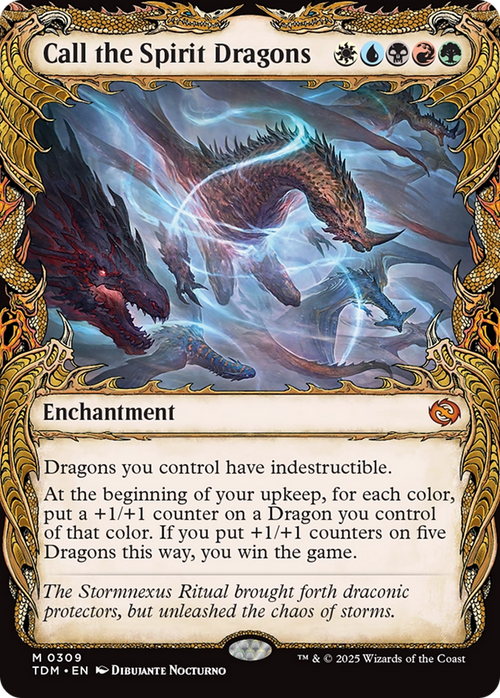 Call the Spirit Dragons (Showcase) (TDM-309) - Tarkir: Dragonstorm: (Showcase, enchantment)