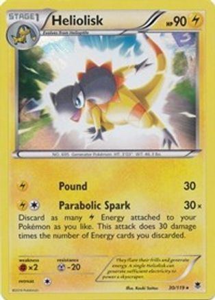 Heliolisk - 30/119 (XY Phantom Forces)/119  Deck Exclusives - Rare