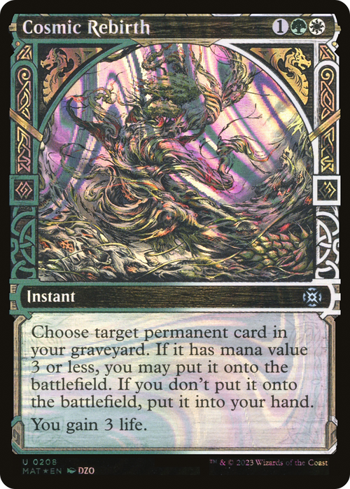 Cosmic Rebirth (Halo Foil) (MAT-208) - March of the Machine: The Aftermath: (Showcase) Foil