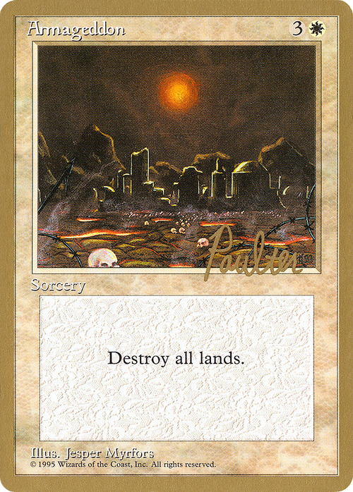 Armageddon - 1996 Preston Poulter (4ED) (WCD-) - Pro Tour Collector Set