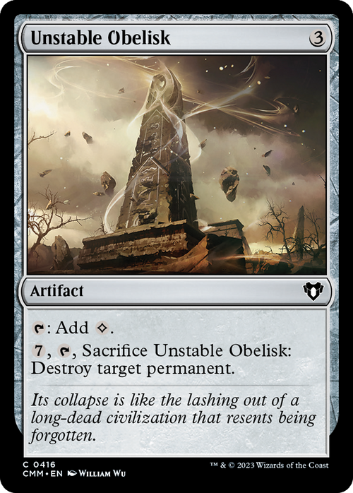 Unstable Obelisk (CMM-416) - Commander Masters Foil