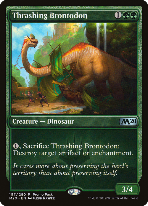 Thrashing Brontodon (PPM20-197) - Core Set 2020 Promos