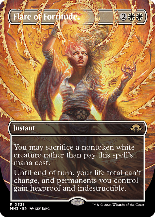 Flare of Fortitude (Borderless) (MH3-321) - Modern Horizons 3 Foil
