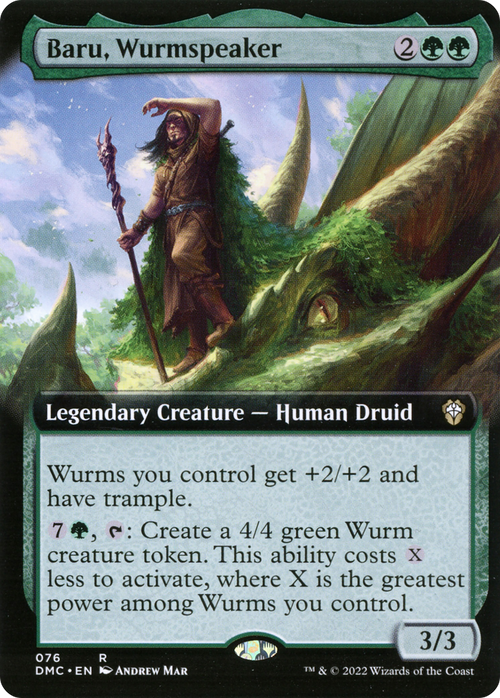 Baru, Wurmspeaker (Extended Art) (DMC-076) - Dominaria United Commander: (Extended Art)