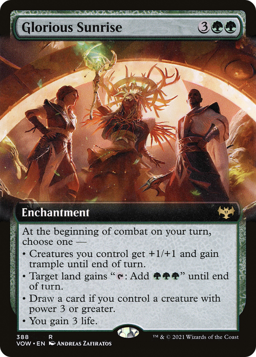 Glorious Sunrise (Extended Art) (VOW-388) - Innistrad: Crimson Vow: (Extended Art) Foil
