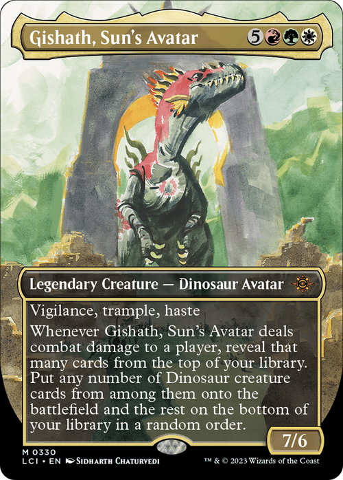 Gishath, Sun's Avatar (Borderless) (LCI-330) - The Lost Caverns of Ixalan