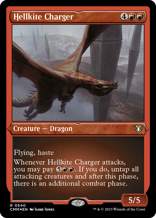Hellkite Charger (Foil Etched) (CMM-540) - Commander Masters Foil