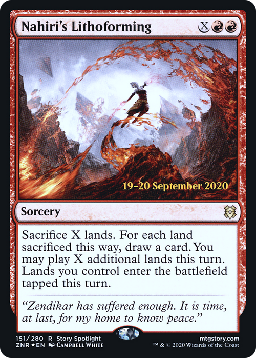 Nahiri's Lithoforming (PRE-151S) - Zendikar Rising Promos Foil