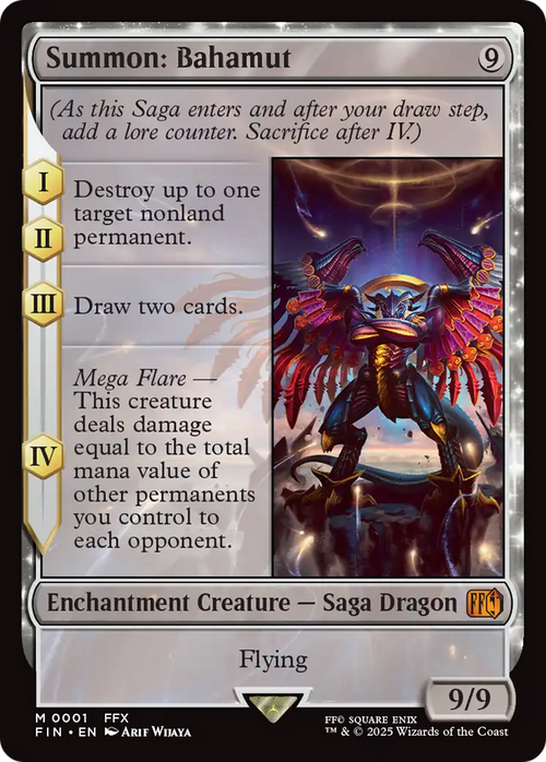 Summon: Bahamut (FIN-001) - FINAL FANTASY: (enchantment) Foil