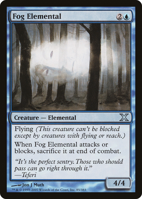 Fog Elemental (10E-085) - Tenth Edition