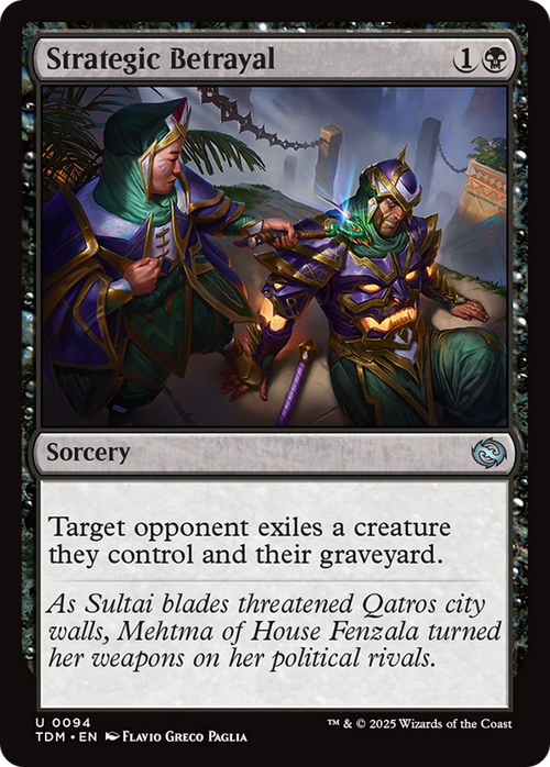 Strategic Betrayal (TDM-094) - Tarkir: Dragonstorm Foil
