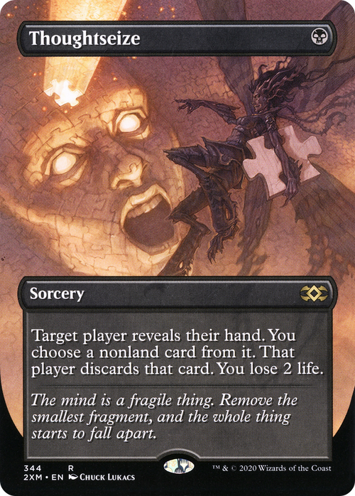 Thoughtseize (Borderless) (2XM-344) - Double Masters (Borderless)