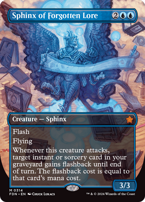 Sphinx of Forgotten Lore (Borderless) (FDN-314) - Foundations