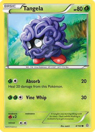 Tangela/160  - Reverse Holofoil XY  Primal Clash - Common