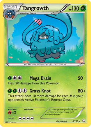 Tangrowth/160  - Reverse Holofoil XY  Primal Clash - Rare