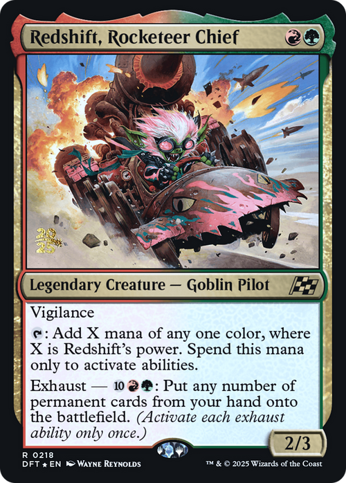 Redshift, Rocketeer Chief (PRE-218S) - Prerelease Cards Foil