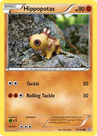 Hippopotas 087  XY  Primal Clash - Common