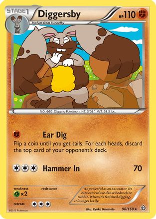 Diggersby  - Reverse Holofoil XY  Primal Clash - Rare