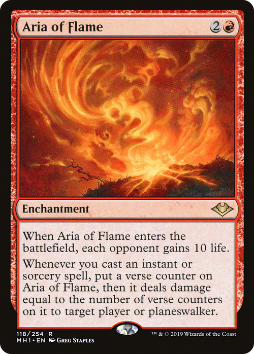 Aria of Flame (MH1-118) - Modern Horizons Foil