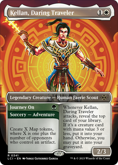 Kellan, Daring Traveler (Borderless) (LCI-341) - The Lost Caverns of Ixalan Foil