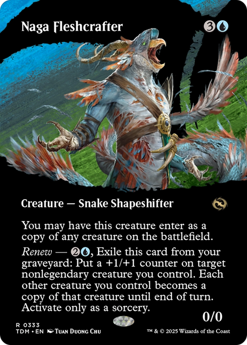 Naga Fleshcrafter (Borderless) (TDM-333) - Tarkir: Dragonstorm: (Showcase) Foil