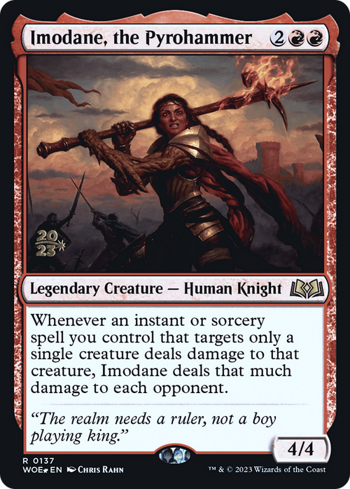 Imodane, the Pyrohammer (PRE-137) - Wilds of Eldraine Promos Foil