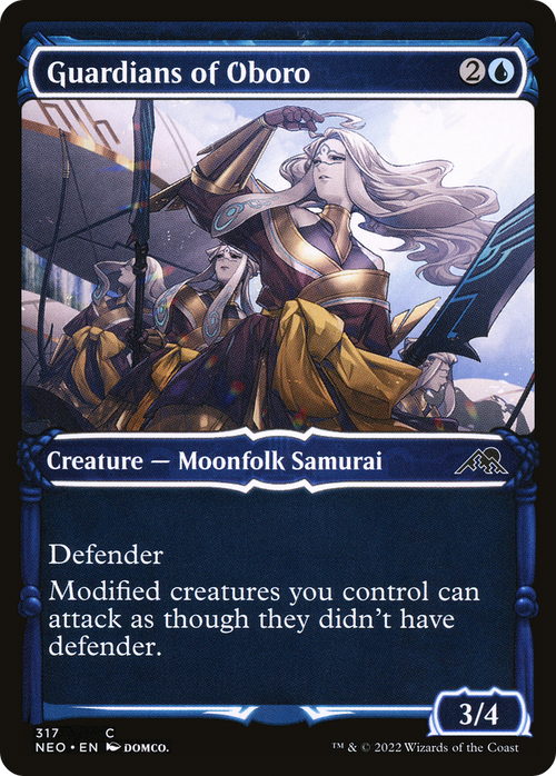 Guardians of Oboro (Showcase) (NEO-317) - Kamigawa: Neon Dynasty: (Showcase) Foil