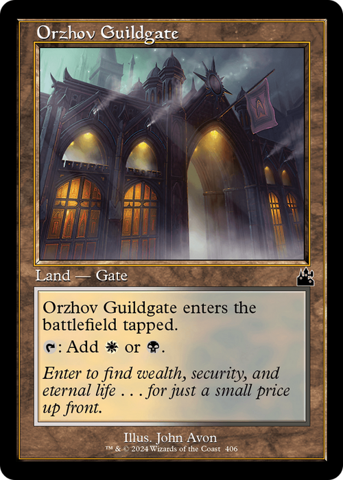 Orzhov Guildgate (Retro Frame) (RVR-406) - Ravnica Remastered
