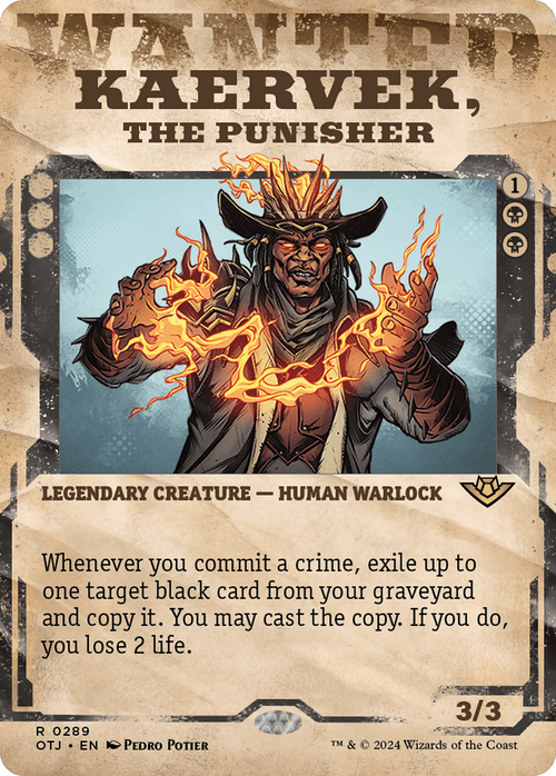 Kaervek, the Punisher (Showcase) (OTJ-289) - Outlaws of Thunder Junction: (Showcase) (Borderless) Foil