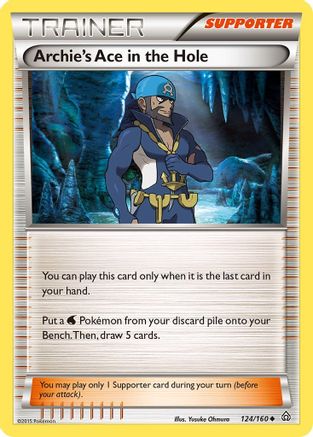 Archie's Ace in the Hole 124  - Reverse Holofoil XY  Primal Clash - Uncommon