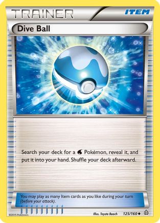 Dive Ball 125  - Reverse Holofoil XY  Primal Clash - Uncommon