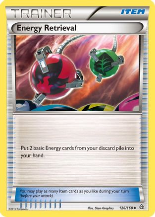 Energy Retrieval 126  - Reverse Holofoil XY  Primal Clash - Uncommon