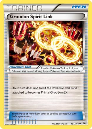 Groudon Spirit Link 131  - Reverse Holofoil XY  Primal Clash - Uncommon