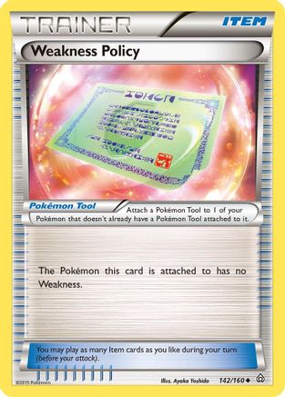 Weakness Policy/160  - Reverse Holofoil XY  Primal Clash - Uncommon