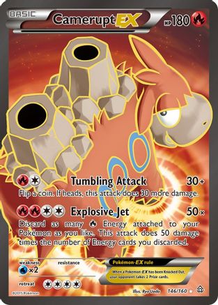 Camerupt EX (146 Full Art)  - Holofoil XY  Primal Clash - Ultra Rare