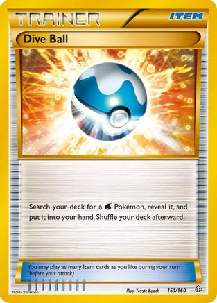 Dive Ball (161 Secret Rare)/160  - Holofoil XY  Primal Clash - Secret Rare