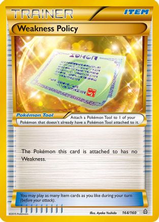 Weakness Policy (164 Secret Rare)/160  - Holofoil XY  Primal Clash - Secret Rare
