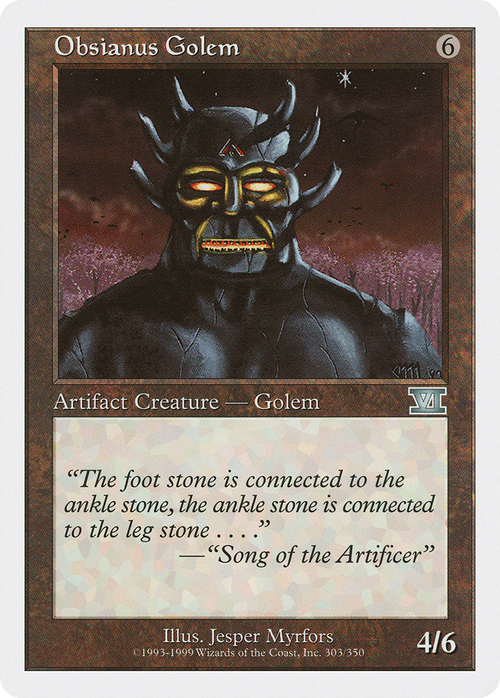 Obsianus Golem (6ED-303) - Classic Sixth Edition