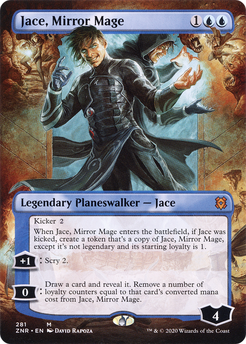 Jace, Mirror Mage (Borderless) (ZNR-281) - Zendikar Rising (Borderless) Foil