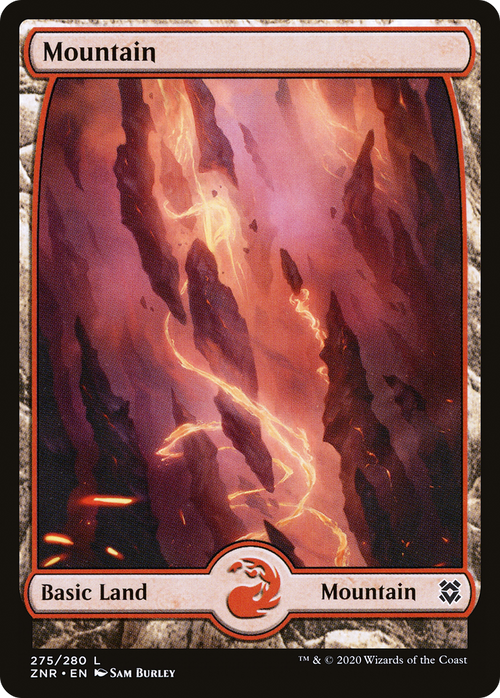 Mountain (275) - Full Art (ZNR-275) - Zendikar Rising: (Full Art) Foil