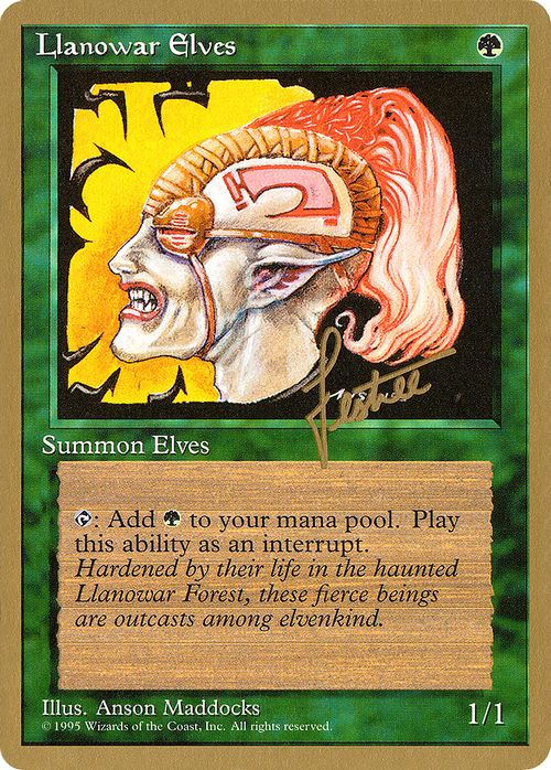 Llanowar Elves - 1996 Bertrand Lestree (4ED) (WCD-) - Pro Tour Collector Set