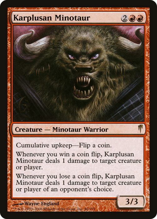 Karplusan Minotaur (CSP-086) - Coldsnap Foil