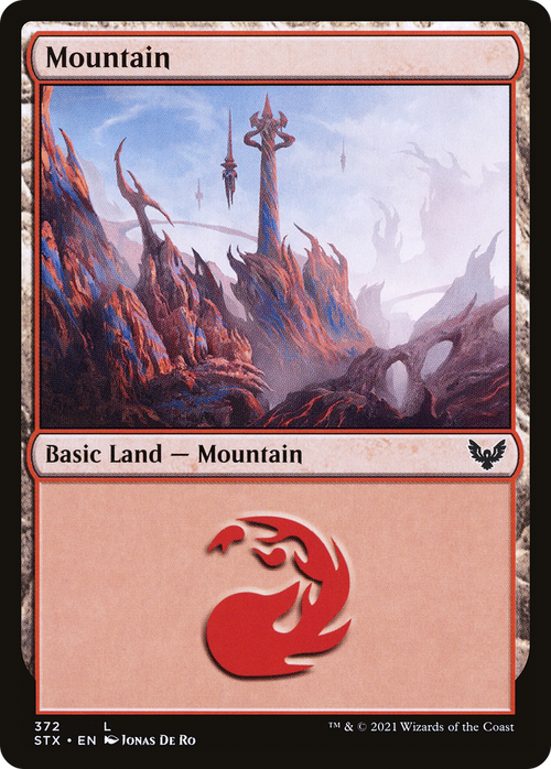Mountain (STX-372) - Strixhaven: School of Mages Foil